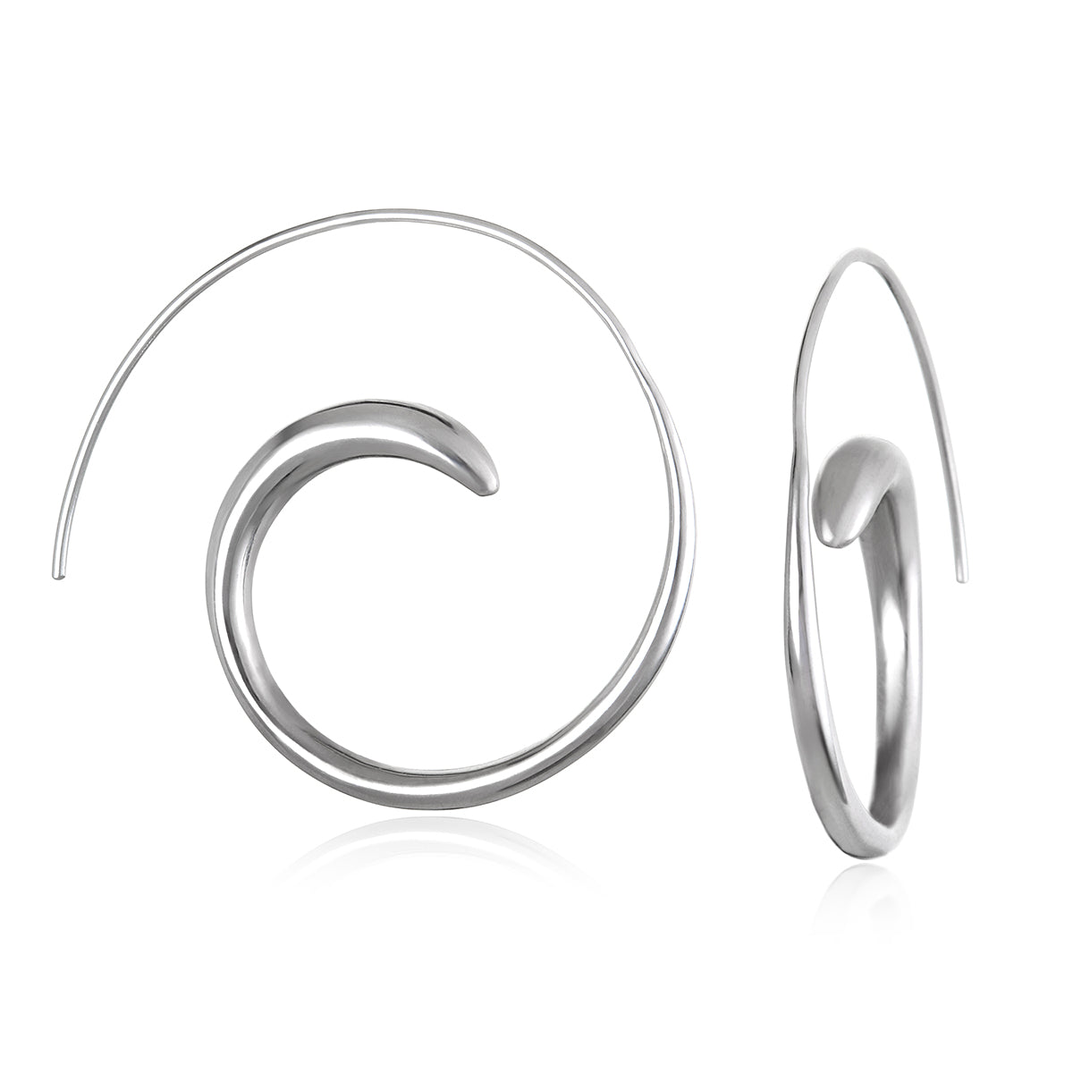 Pale Pink/White Enamel C-Shape Clip-on Earrings In Rhodium Plating - 15mm  Length | eBay